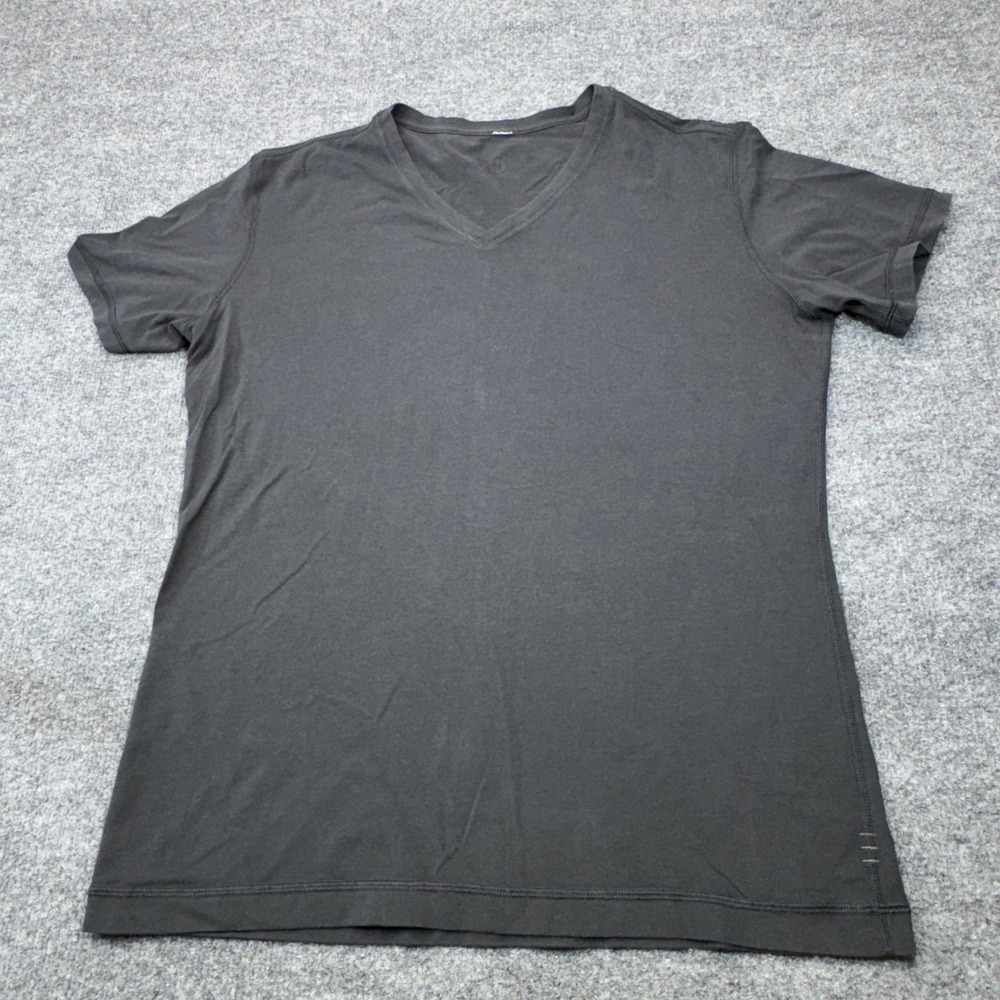 Lululemon V-Neck Mens XL Black Short Sleeve Tee Activewear Gorpcore